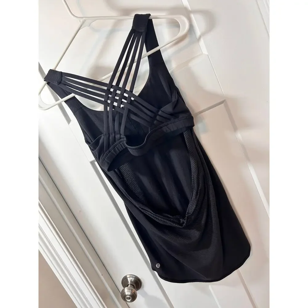 Lululemon Women's Free to Be Wild 2-In-1 Tank Top Gym Yoga‎ Run Black Size Small